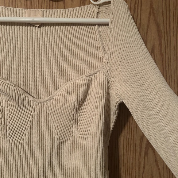 H&M Cream Ribbed Knit Top - Picture 4 of 9
